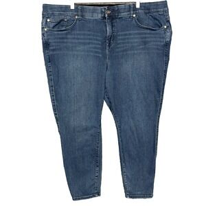 Torrid Jeans Womens 26S Short Blue Bombshell Skinny‎ Slimming Panel High Rise